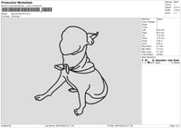 Dog Line 0501 Embroidery File 6 sizes