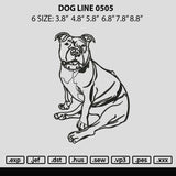 Dog Line 0505 Embroidery File 6 sizes