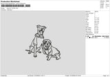 Dog Line 1024 Embroidery File 6 sizes