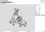 Dog Line 1024 Embroidery File 6 sizes