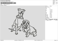 Dog Line 1024 Embroidery File 6 sizes