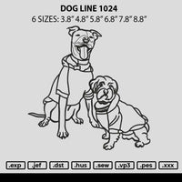 Dog Line 1024 Embroidery File 6 sizes