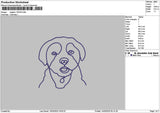 Dog Line 1203 Embroidery File 6 sizes
