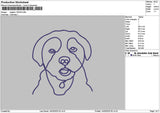 Dog Line 1203 Embroidery File 6 sizes