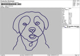 Dog Line 1203 Embroidery File 6 sizes