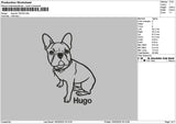 Dog Line 1502 Embroidery File 6 sizes