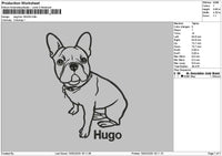 Dog Line 1502 Embroidery File 6 sizes
