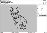 Dog Line 1502 Embroidery File 6 sizes