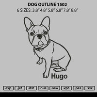 Dog Line 1502 Embroidery File 6 sizes
