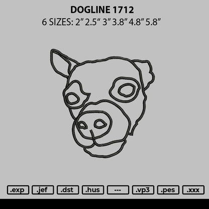 Dogline 1712 Embroidery File 6 sizes