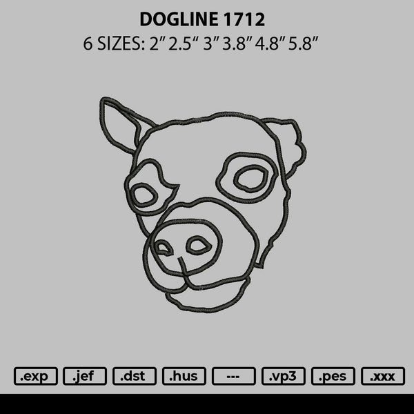 Dogline 1712 Embroidery File 6 sizes