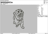 Dog Outline 2008 Embroidery File 6 sizes