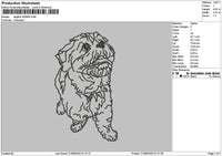 Dog Outline 2008 Embroidery File 6 sizes