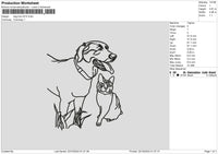 Dog Line 2210 Embroidery File 6 sizes