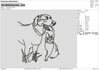 Dog Line 2210 Embroidery File 6 sizes