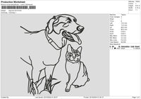 Dog Line 2210 Embroidery File 6 sizes