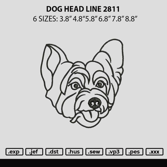 Dog Line 2811 Embroidery File 6 sizes
