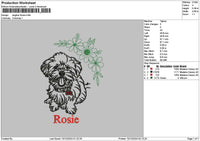 Dogline Rosie Embroidery File 6 sizes