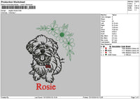 Dogline Rosie Embroidery File 6 sizes