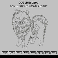 Dog Lines 2609 Embroidery File 6 sizes