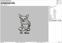 Dog Line V2 Embroidery File 6 sizes