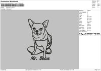 Dog Line V2 Embroidery File 6 sizes