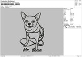 Dog Line V2 Embroidery File 6 sizes