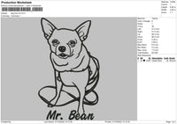 Dog Line V2 Embroidery File 6 sizes