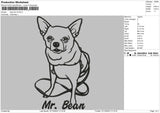 Dog Line V2 Embroidery File 6 sizes