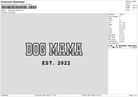 Dog Text 22 Embroidery File 6 sizes