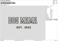 Dog Text 22 Embroidery File 6 sizes