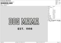 Dog Text 2511 Embroidery File 6 sizes