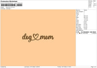 Dog Mom V3 Embroidery File 6 sizes