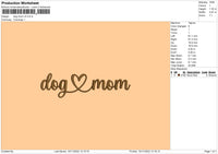 Dog Mom V3 Embroidery File 6 sizes