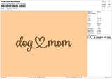 Dog Mom V3 Embroidery File 6 sizes