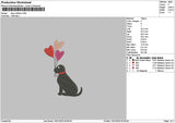 Dog Ballons Embroidery File 6 sizes