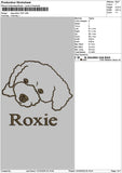 Dog Outline 1210 Embroidery File 6 sizes