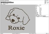 Dog Outline 1210 Embroidery File 6 sizes