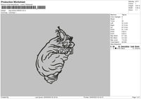 Dog Outline 0305 Embroidery File 6 sizes