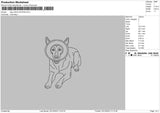 Dog Outline 0312a Embroidery File 6 sizes