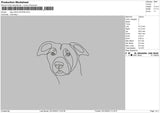 Dog Outline 0312b Embroidery File 6 sizes