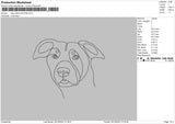 Dog Outline 0312b Embroidery File 6 sizes