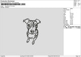 Dog Outline 0711 Embroidery File 6 sizes