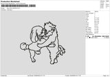 Dog Outline 2502 Embroidery File 6 sizes