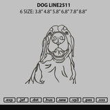 Dog Line 2511 Embroidery File 6 sizes