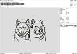 Dog Outline 3024 Embroidery File 6 sizes