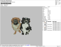 Dogs 001 Embroidery File 4 size