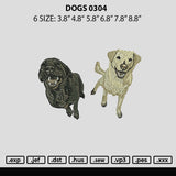 Dogs 0304 Embroidery File 6 sizes