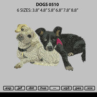 Dogs 0510 Embroidery File 6 sizes