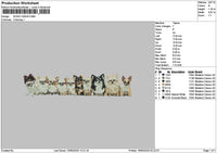 Dogs 1505 Embroidery File 6 sizes